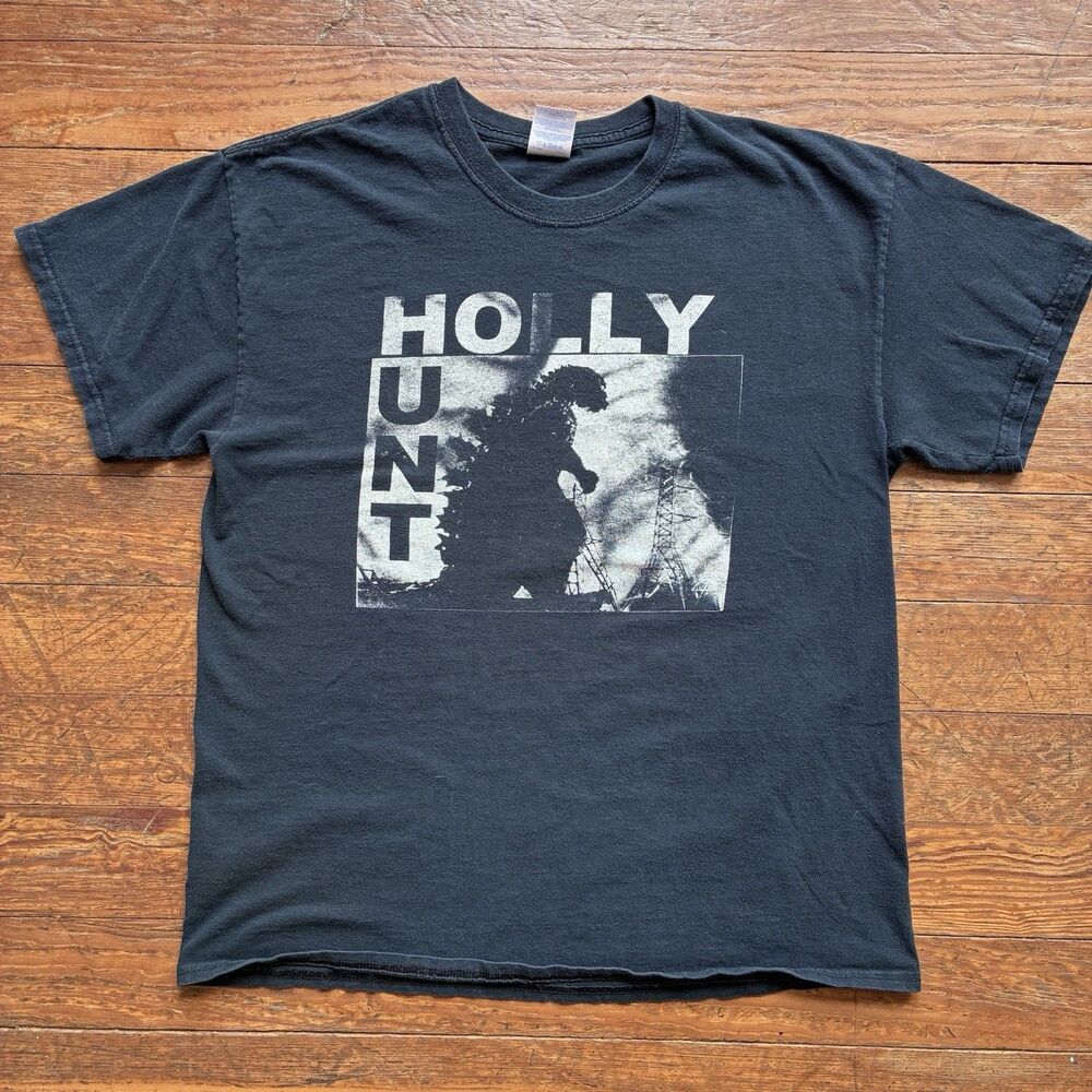 Holly Hunt Godzilla vintage T-shirt sludge metal band T Shirt Faded Black Y2K